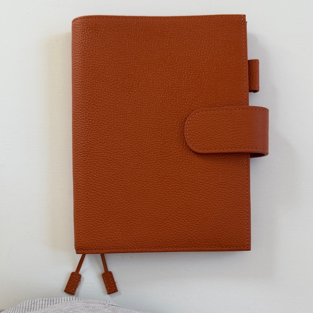 Orange Leather Planner B6 size